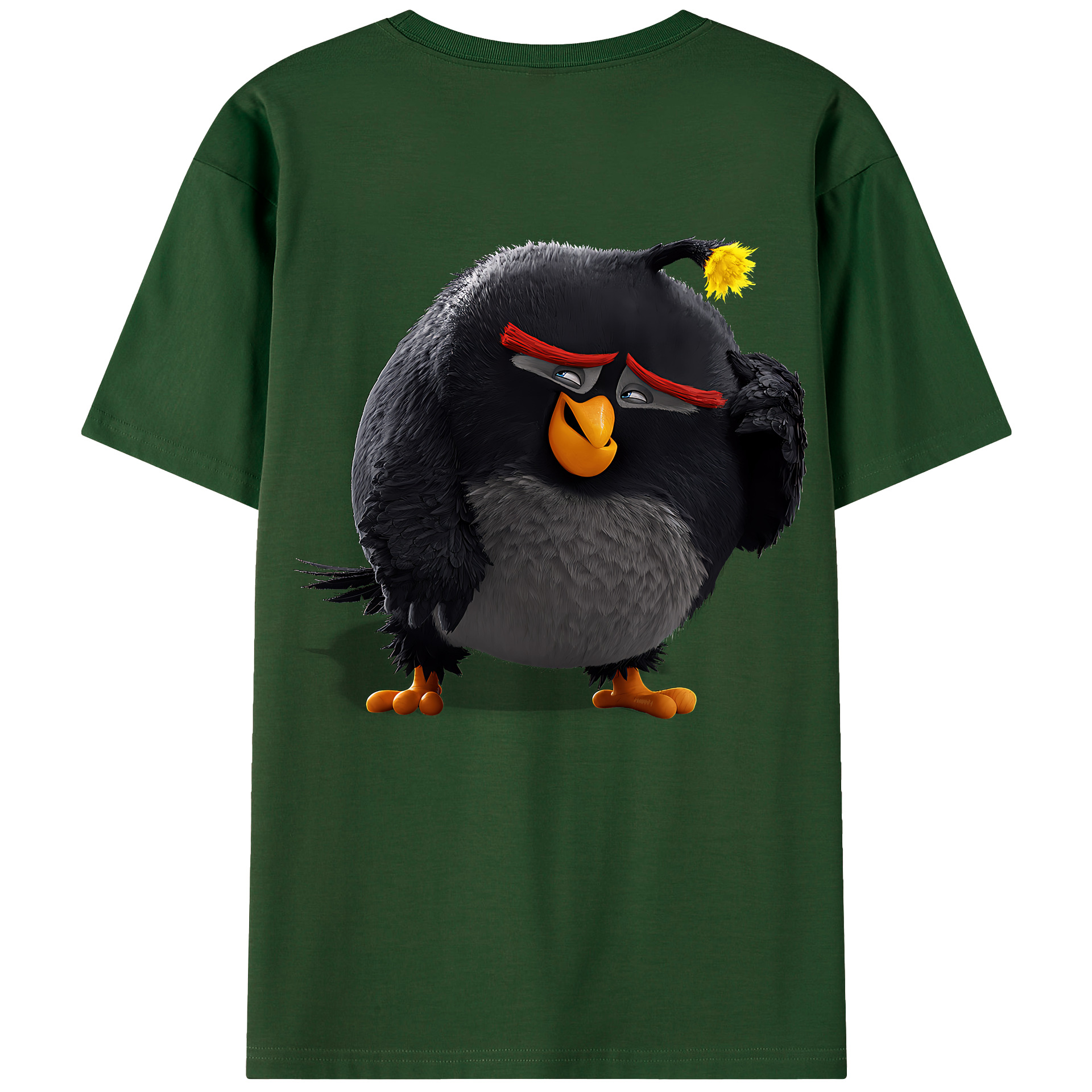 （画像用） Angry Birds アングリーバード 綿100％半袖Tシャツ（背面プリント）